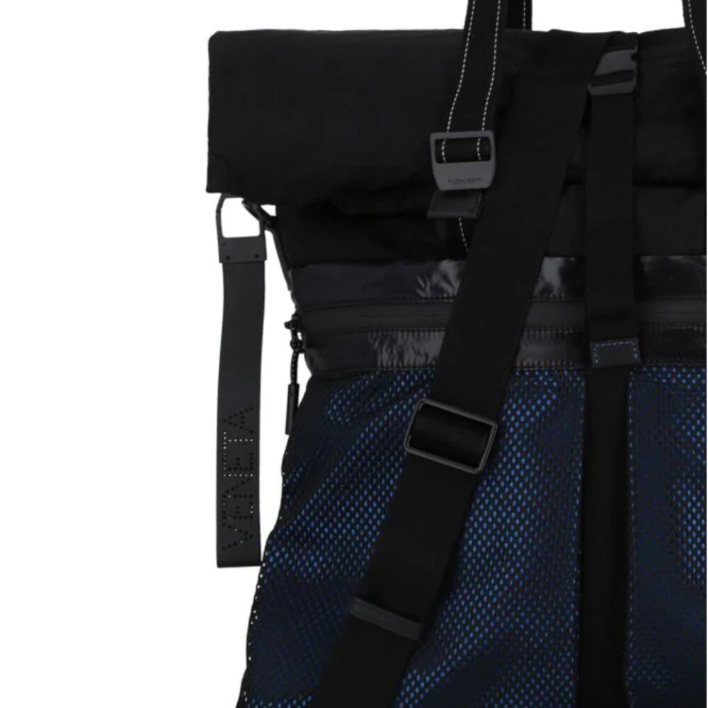 $1890 NEW Bottega Veneta Borsa Travel Shoulder Tote Bag - Navy Blue / Black - Picture 13 of 14